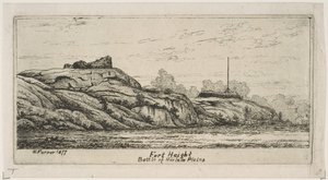 Fort Haight Schlacht von Harlem Plains aus Szenen des alten New York, 1877