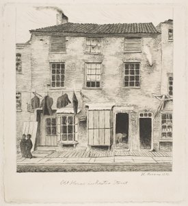 Altes Haus in der Rector Street, aus „Szenen aus dem alten New York“ von Henry Farrer