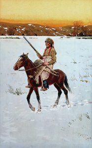 Indianer kehrt von der Jagd zurück, 1912 von Henry Francois Farny
