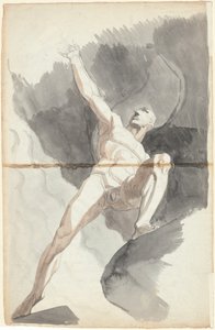 Satan trotzt den Mächten des Himmels von Johann Heinrich Füssli