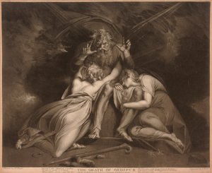 Der Tod des Ödipus, graviert von William Ward von Johann Heinrich Füssli