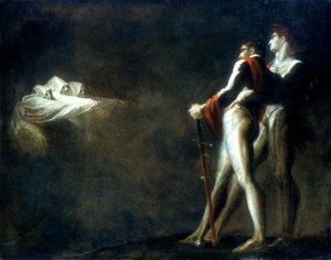 Die drei Hexen erscheinen Macbeth und Banquo, spätes 18. Jahrhundert