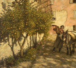 Orangen ernten, 1929 von Henry Herbert La Thangue