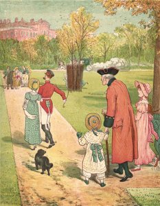 Laufen, um die Prinzessin zu sehen (Farblithographie) von Henry Hetherington Emmerson