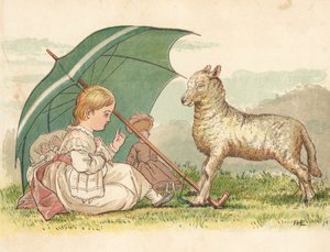 Die Prinzessin und das Lamm (Farblithographie) von Henry Hetherington Emmerson