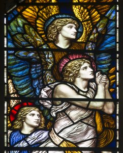 Buckland, St. Maria, Die Barcote-Kapelle, Lobende Engel, 1889