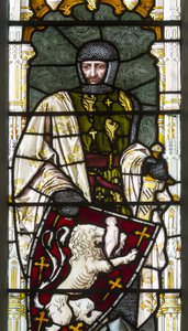 Cambridge, Trinity College, Heaton Butler & Bayne, Henry Holiday, Simon de Montfort, 1870, adaptiert von Carl Almquist von Henry Holiday