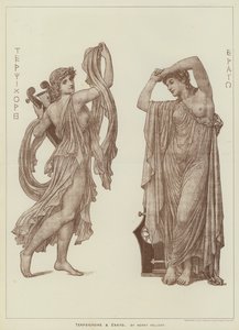 Terpsichore und Erato, von Henry Holiday (Gravur) von Henry Holiday