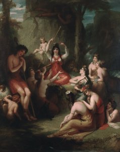 Comus hört den Beschwörungen der Circe zu, 1831 von Henry Howard