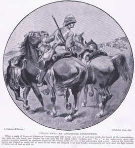 Dritter Mann eine ungewollte Auszeichnung, aus After Pretoria: Der Guerillakrieg veröffentlicht von Harmsworth Bros Limited, 1901 von Henry Inglis Jodrel Sheldon Williams