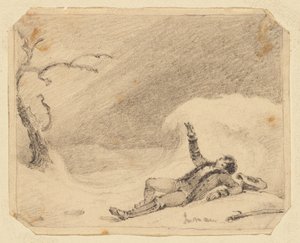 Mann im Schnee von Henry Inman