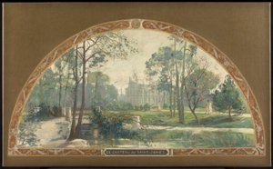 Skizze für das Haupttreppenhaus des Rathauses von Neuilly-sur-Seine: Das Schloss von Saint-James, zwischen 1908 und 1912 von Henry Jean Louis Boureau