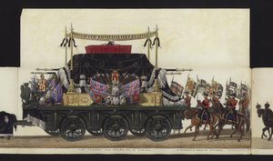 Teil der Panoramadarstellung des gesamten Trauerzugs von Arthur, Herzog von Wellington