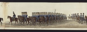 Teil der Panoramansicht des gesamten Trauerzugs von Arthur, Herzog von Wellington von Henry Jr and Sala Alken