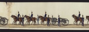 Teil der Panoramansicht des gesamten Trauerzugs von Arthur, Herzog von Wellington von Henry Jr and Sala Alken