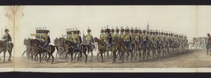 Teil der Panoramansicht des gesamten Trauerzugs von Arthur, Herzog von Wellington von Henry Jr and Sala Alken