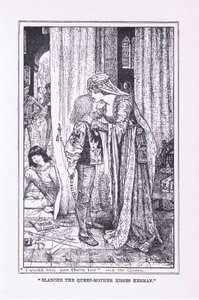 Blanche, die Königinmutter, küsst Hermann, 1912 von Henry Justice Ford