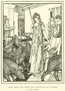 Circe schickt die Gefährten des Odysseus zu den Ställen von Henry Justice Ford