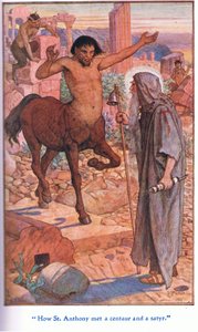 Wie der heilige Antonius einen Zentaur und einen Satyr traf