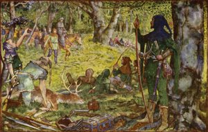 Wie der König, verkleidet als Abt, Robin unter dem grünen Baum besuchte von Henry Justice Ford