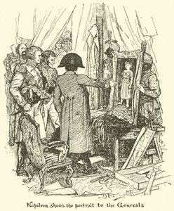 Napoleon zeigt das Porträt den Generälen von Henry Justice Ford