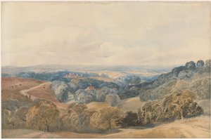 Landschaft mit Crieff Castle von Henry Jutsum