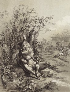 Die Fabeln des Äsop: Der Hase und die Schildkröte (Lithografie) von Henry Louis Stephens