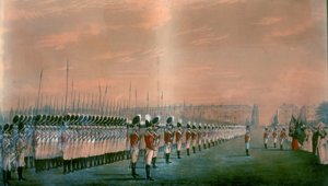 Präsentation der Farben an das zweite Regiment der Royal East India Volunteers im Lord
