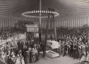 Zeremonie der Grundsteinlegung der neuen Royal Exchange durch Albert, Prinzgemahl, Stadt London von Henry Melville