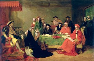 Der Prozess von Königin Katharina von Aragon, 1848 von Henry Nelson ONeil