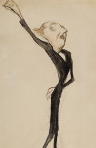 Eine Theaterfigur, möglicherweise Sir Beerbohm Tree, ca. 1908