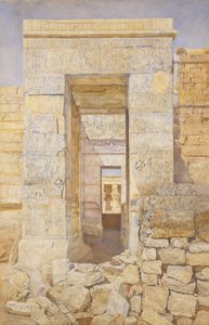 Osteingang, Raum des Tiberius, Tempel der Isis, Philae, 1905