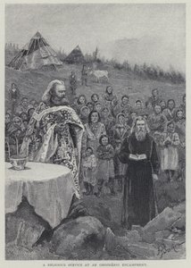Ein Gottesdienst in einem Orozhanni-Lager