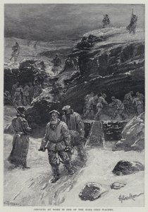 Sträflinge bei der Arbeit in einem der Kara-Goldfelder