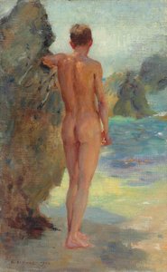 Der Badende, 1912 von Henry Scott Tuke