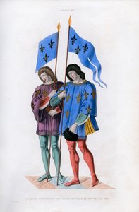Herolde verkünden den Tod von Karl VI. an seinen Sohn, um 1500, 1843 von Henry Shaw