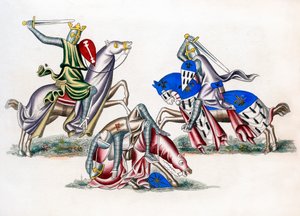Ritter kämpfen, um 1260, 1843 von Henry Shaw