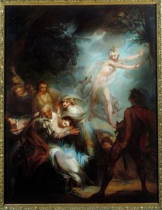 Der verfluchte Wald. Gemälde von Henry Singleton (1766-1839)