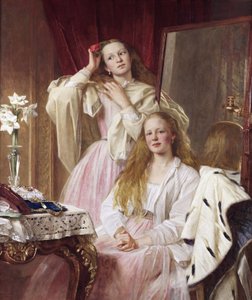 Emma und Federica Bankes von Soughton Hall, von Henry Tanworth Wells