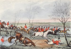 "Eine Squire-Falle, bei Jove!" ruft Mytton, "Ein bisschen mehr und ich hätte es geschafft!" von Henry Thomas (after) Alken