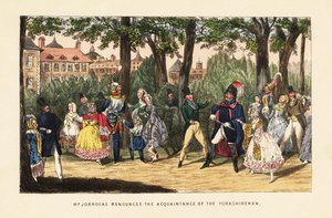 Englische Touristen promenieren im Tuileriengarten, Paris