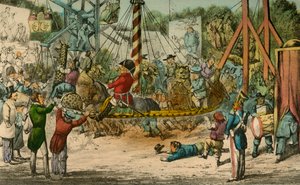 Mr. Jorrocks reitet auf dem Fest in St. Cloud, 1838 von Henry Thomas Alken