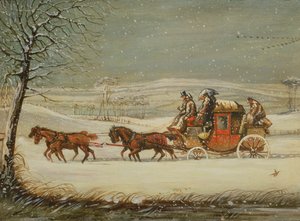 Die königliche Post im Winter von Henry Thomas Alken