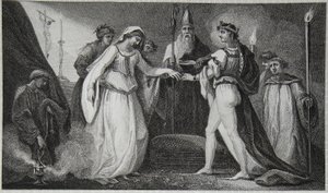 Hochzeit von Heinrich dem Ersten, graviert von Delatre, Illustration aus David Humes 