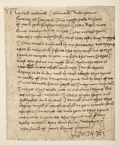 Faksimile eines Briefes von Heinrich VIII. an Kardinal Wolsey, datiert Juli 1518, veröffentlicht 1902