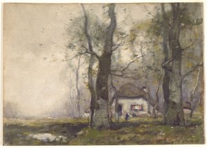 Hütte im Wald von Henry Ward Ranger
