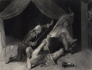 Die Gefangennahme von Lord Edward Fitzgerald wegen Hochverrats, graviert von J. Rogers von Henry Warren