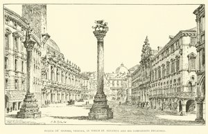 Piazza dei Signori, Vicenza, wo St. Ignatius und seine Gefährten predigten (Gravur) von Henry William Brewer