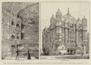 Das Royal English Opera House am Cambridge Circus, Eröffnung am Samstag, 31. Januar von Henry William Brewer