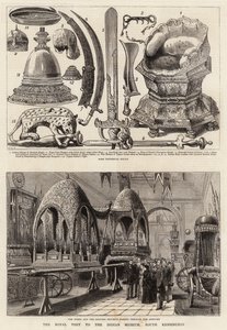 Der königliche Besuch im Indian Museum, South Kensington von Henry William Brewer